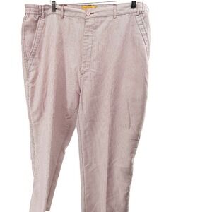 Habands Gold Coast Mens Red White Stripe Elastic Waist Pants Size 44S